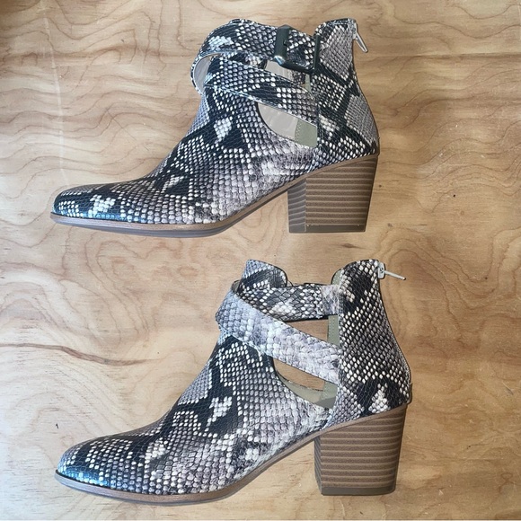 Fergalicious Snakeskin Ankle Boots - Picture 4 of 10